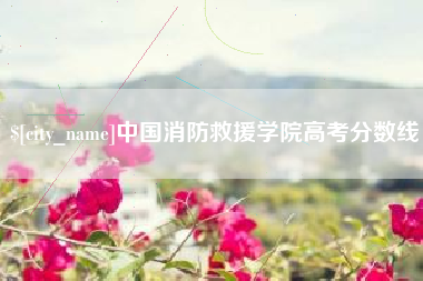 白山中国消防救援学院高考分数线