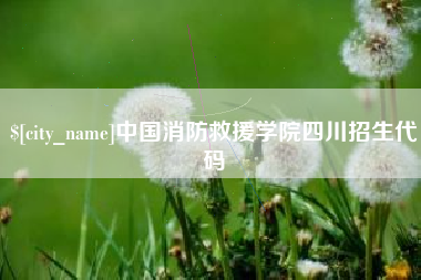 白山中国消防救援学院四川招生代码