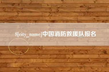 白山中国消防救援队报名