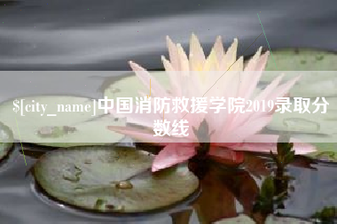 白山中国消防救援学院2019录取分数线