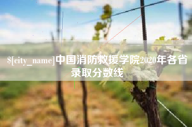 白山中国消防救援学院2020年各省录取分数线