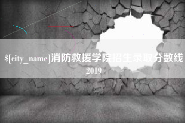 白山消防救援学院招生录取分数线2019