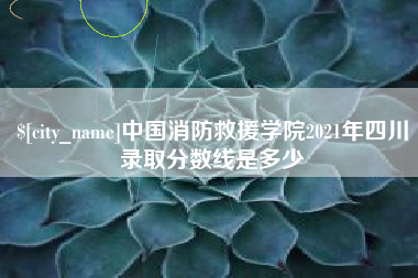 白山中国消防救援学院2021年四川录取分数线是多少