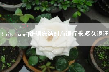 白山诈骗冻结对方银行卡,多久返还