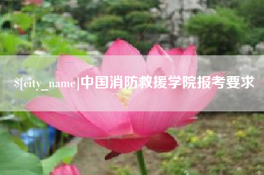 白山中国消防救援学院报考要求