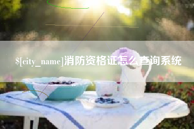 白山消防资格证怎么查询系统