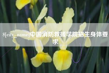 白山中国消防救援学院招生身体要求
