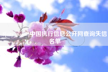 白山中国执行信息公开网查询失信名单