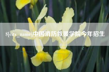白山中国消防救援学院今年招生