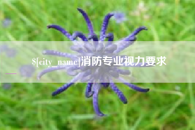 白山消防专业视力要求