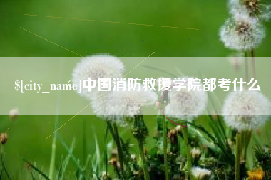 白山中国消防救援学院都考什么