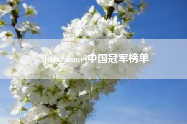 白山中国冠军榜单