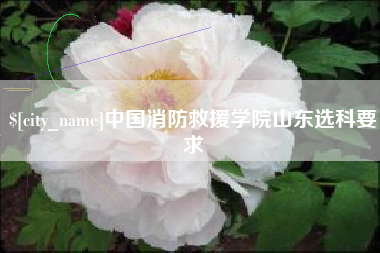 白山中国消防救援学院山东选科要求