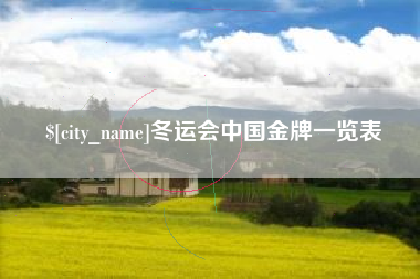 白山冬运会中国金牌一览表