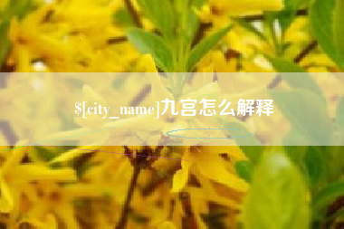 白山九宫怎么解释