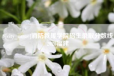 白山消防救援学院招生录取分数线2020福建