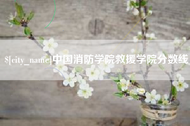 白山中国消防学院救援学院分数线